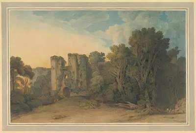 Berry Pomeroy Castle in the County of Devon by Francis Towne, 1775–1805 — digital art print download