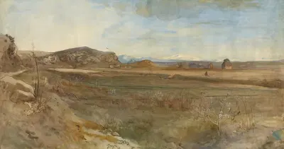 Пейзаж Кампаньи на Виа Фламиния by Франц Альберт Венус, 1869 — digital art print download
