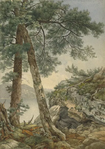 Through the Trees by Frederick Frank Durand — digital art print download