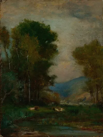 Cows By A Stream by George Inness — digital art print download