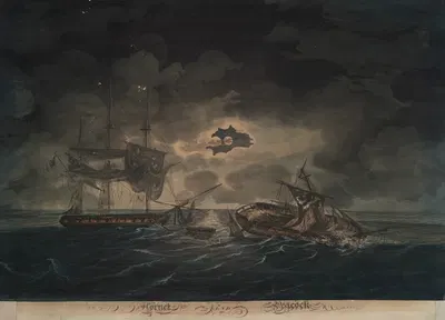 Шершень (США) и Павлин (Британия) by Джордж Тресер, 1813 — digital art print download