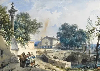 Церковь Дела Мадонны Дель Грацие, Монца by Джованни Мильяра, 1834 — digital art print download