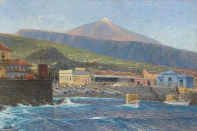 Вид с моря на Позо де Мартиянес, Пуэрто Оротава, Тенерифе by Ханс Бохрдт, 1924 — digital art print download