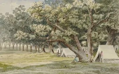 A Cottonwood Grove by John Mix Stanley, 1854 — digital art print download