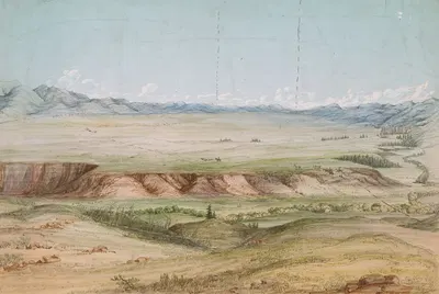 Big Hole Prairie from the North by John Mix Stanley, 1854 — digital art print download