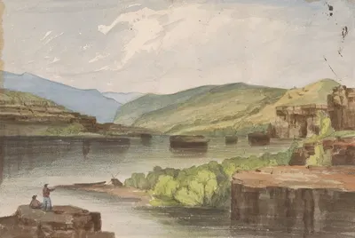 Cape Horn – Columbia River by John Mix Stanley, 1854 — digital art print download