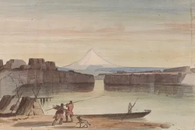 Скалы горы Колумбия, вид на запад by Джон Микс Стэнли, 1854 — digital art print download