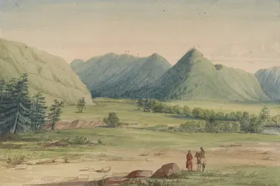Hell Gate- Entrance to Cadotte’s Pass from the West by John Mix Stanley, 1854 — digital art print download