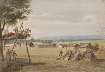 Tshimikain Mission or Chemakane Mission by John Mix Stanley, 1854 — digital art print download