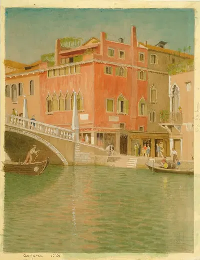 Понте Каннареджо, Венеция, Италия by Джозеф Эдвард Саутолл, 1937 — digital art print download