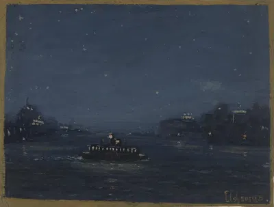 Ferryboat at Night by Louis Michel Eilshemius — digital art print download