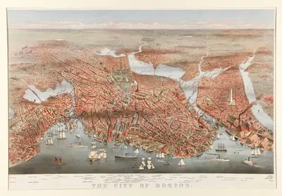 Город Бостон by Лайман У. Этвотер, 1873 — digital art print download