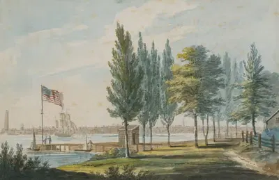 Philadelphia from across the Delaware River by Pavel Petrovich Svinin — digital art print download