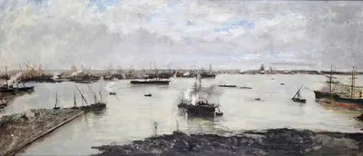 Il porto di Genova by Pompeo Mariani — digital art print download