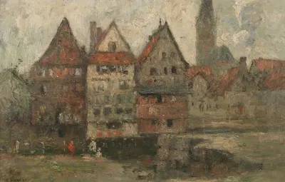 На Стинтмаркт в Люнебурге by Рудольф Хекнер, 1920 — digital art print download