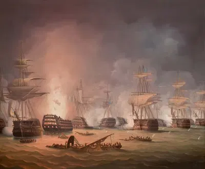 Битва при Ниле, 1 августа 1798 by Томас Баттерсворт — digital art print download