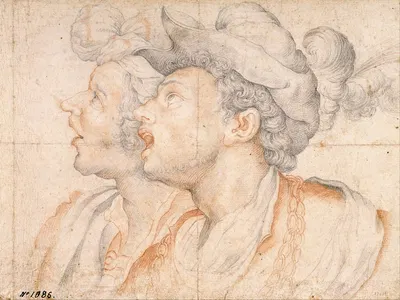 Two Youths' Heads by Camillo Procaccini — digital art print download