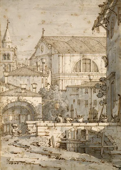Architectural Capriccio by Каналетто, 1700-1768 — digital art print download