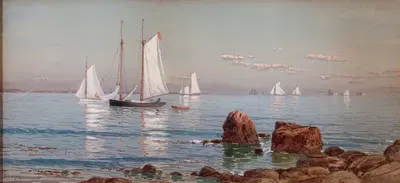 Залив Нарагансетт by Альфред Томпсон Брайчер — digital art print download