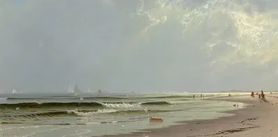 Newport Beach by Альфред Томпсон Брайчер, 1872 — digital art print download