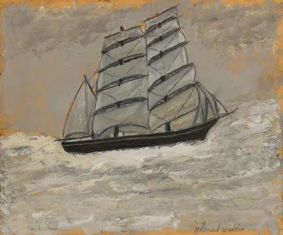 Парусное судно в бурном море by Альфред Уоллис — digital art print download