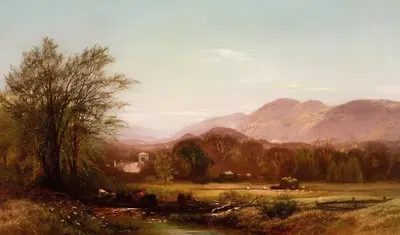 Пейзаж в Беркшире by Артур Партон, 1872 — digital art print download