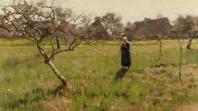 Поле Бретани с фигурой by Артур Уэсли Доу, 1889 — digital art print download