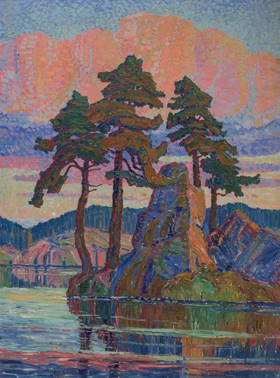 Озеро на закате, Колорадо by Биргер Сандзен, 1921 — digital art print download