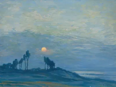 Закат над деревьями by Биргер Сандзен, 1910 — digital art print download