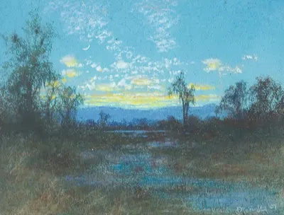 Заходящее солнце by Чарльз Дорман Робинсон, 1907 — digital art print download