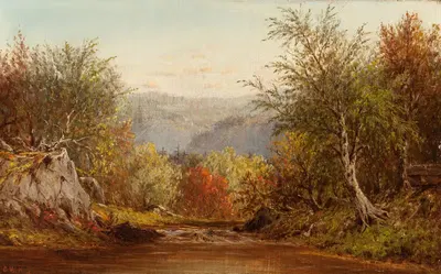 Осень в Кэтскиллах by Чарльз У. Кнапп, 1864 — digital art print download