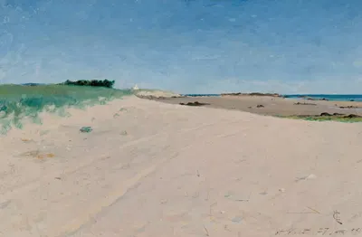 Сцена на пляже в Сен-Васт by Честер Лумис, 1881 — digital art print download