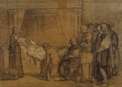 Study for the Will of Isabella the Catholic by Eduardo Rosales, 1863 — digital art print download
