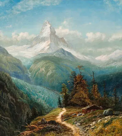 The Matterhorn by Edmund Darch Lewis, 1872 — digital art print download