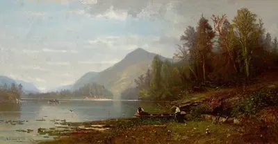 Озеро Плэсид, Нью-Йорк by Эдвард Б. Гей, 1872 — digital art print download