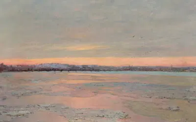 Winter Twilight on the Charles River by Edward Emerson Simmons — digital art print download
