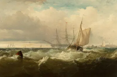 Шторм у Нью-Касла, Делавэр by Эдвард Моран, 1857 — digital art print download