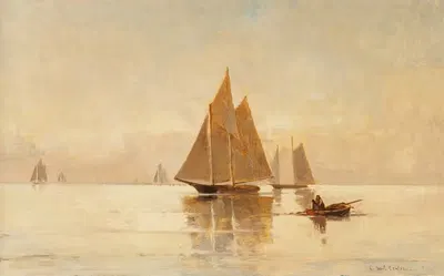 Sailboats in the Evening by Emil Carlsen — digital art print download
