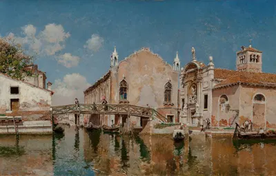 Santa Maria Valverde and the Scuola Vecchia della Misericordia, Venice by Federico del Campo, 1894 — digital art print…