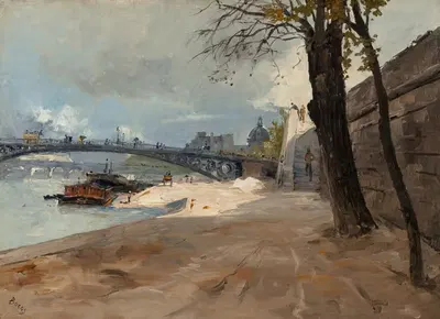 Набережная у моста Святого Отцов by Фрэнк Майерс Боггс, 1886 — digital art print download