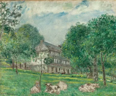 Коровы в полдень by Фредерик Карл Фризеке, 1924 — digital art print download