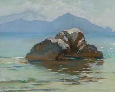 П peninsula Соррентиа с Капри by Джордж Рэндольф Барс, 1923 — digital art print download