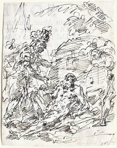 Alexander and Diogenes by Франческо Фонтебассо, 1769 — digital art print download