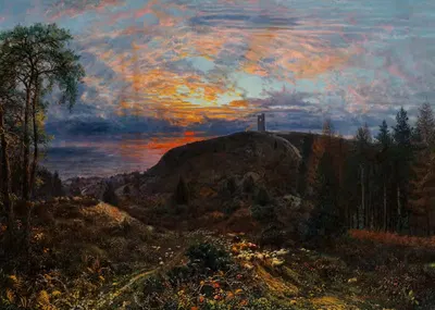 Овцы и скот перед Лейт-Хиллом, Эдинбург by Джордж Уильям Мот, 1870 — digital art print download