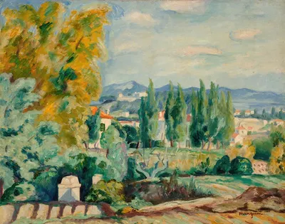 Осенний пейзаж в окрестностях Сен-Тропе by Анри Мангин, 1922 — digital art print download