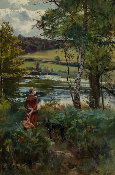 На краю воды by Генри Джон Йинд Кинг — digital art print download