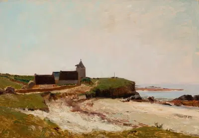 The Ancient Mill by the Sea at Concarneau, Brittany by Henry Orne Ryder — digital art print download
