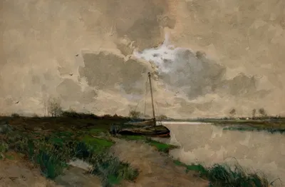 On the Scheldt, Holland by Henry Ward Ranger, 1885 — digital art print download