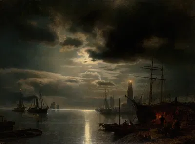 Лунный порт by Германн Оттомар Герцог, 1867 — digital art print download