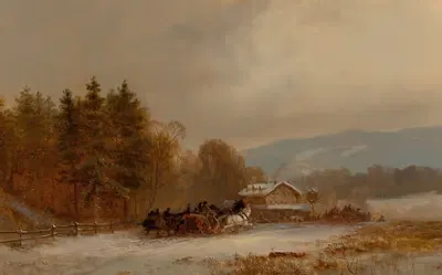Зимние гонки by Джеймс Брейд Сворд, 1873 — digital art print download